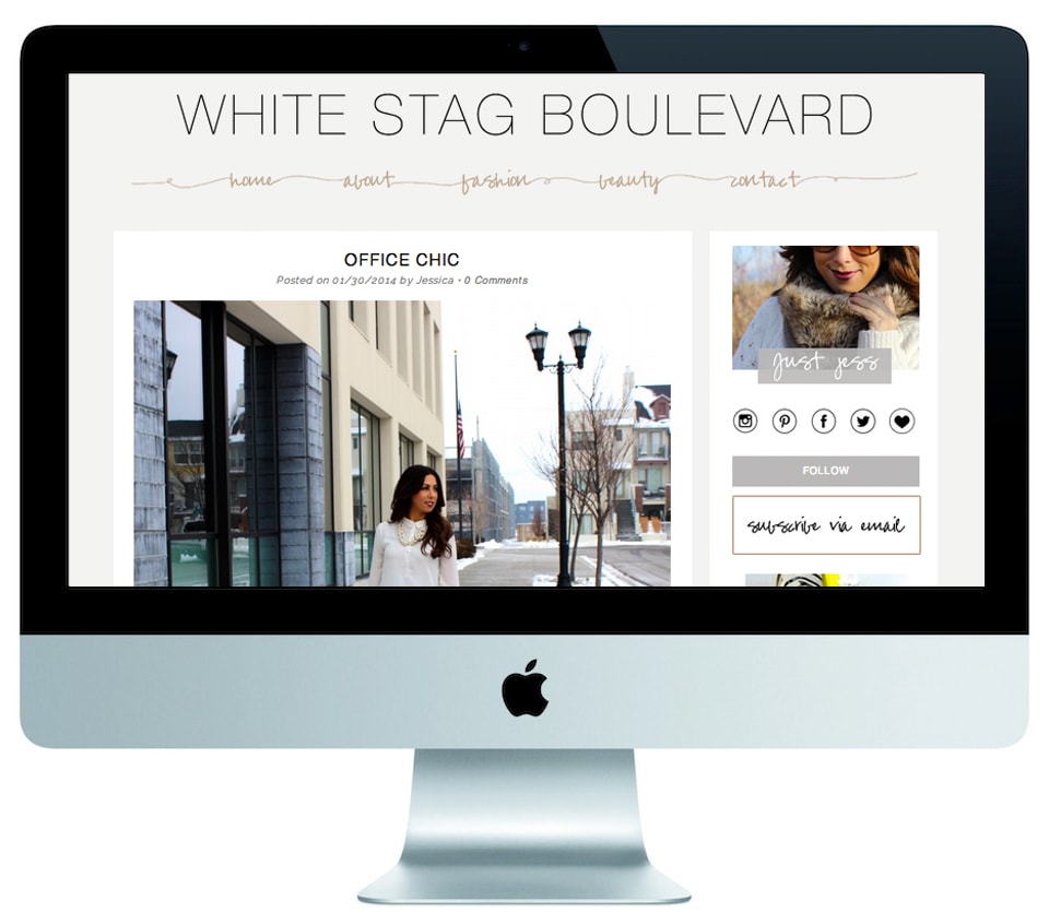 Love this blog design from Bumble Design Studio!