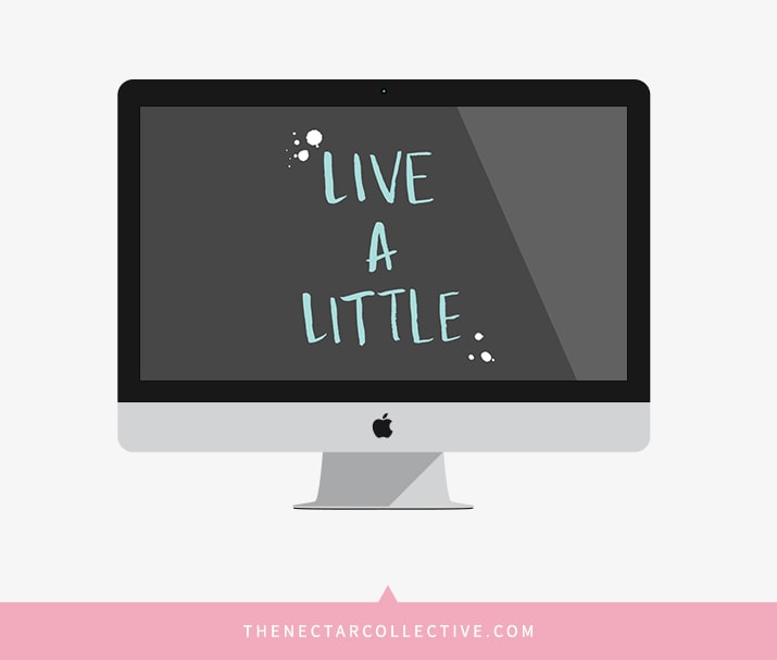 Cute hand-lettered desktop wallpaper from The Nectar Collective