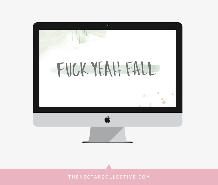 Cute hand-lettered desktop wallpaper from The Nectar Collective