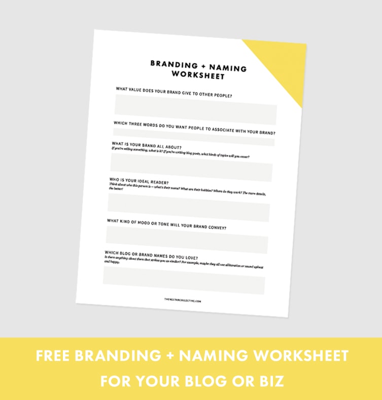 How to Choose the Perfect Name for Your Blog or Business (Free Worksheet!)