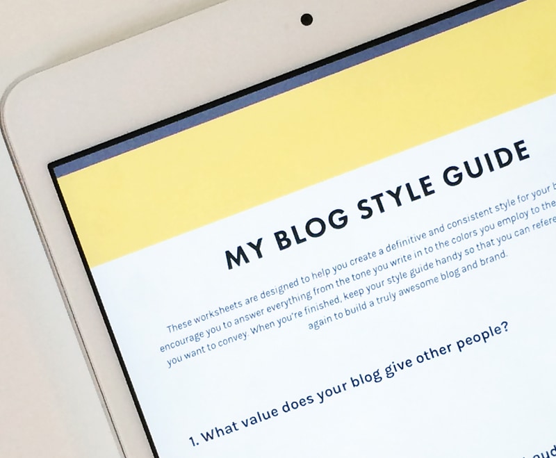 How + Why to Create a Style Guide for Your Blog (Free Worksheets!)