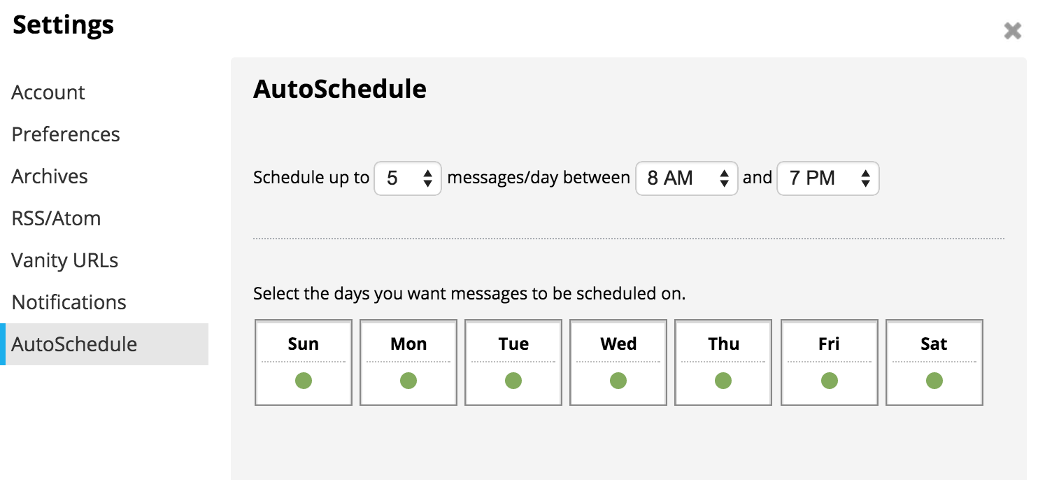 Hootsuite Autoschedule