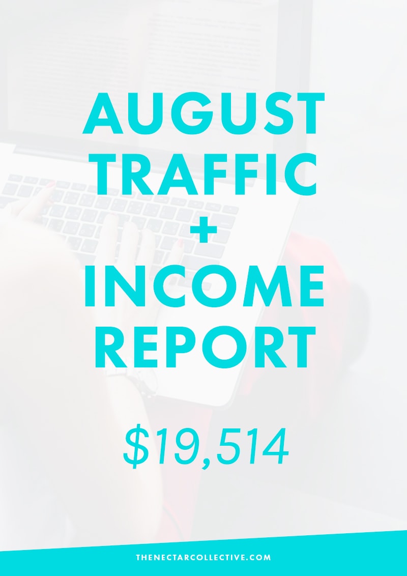 August Traffic + Income Report: $19,514 | Click through to learn how I made almost $20k as a blogger and online entrepreneur.